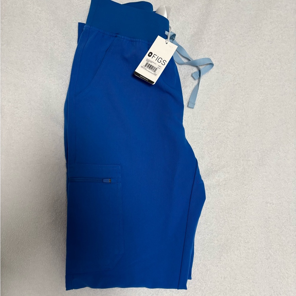 Figs Royal Blue High-Waisted Scrub Pants